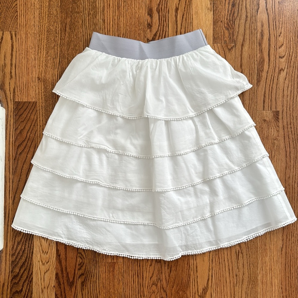 Anthropologie | Edmé & Esyllte | White Tiered Skit | Size 4